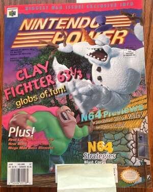 Nintendo Power Mag Vol 97 June 1997 Clay Fighter 63 1/3, Star Fox 64 Poster (78)